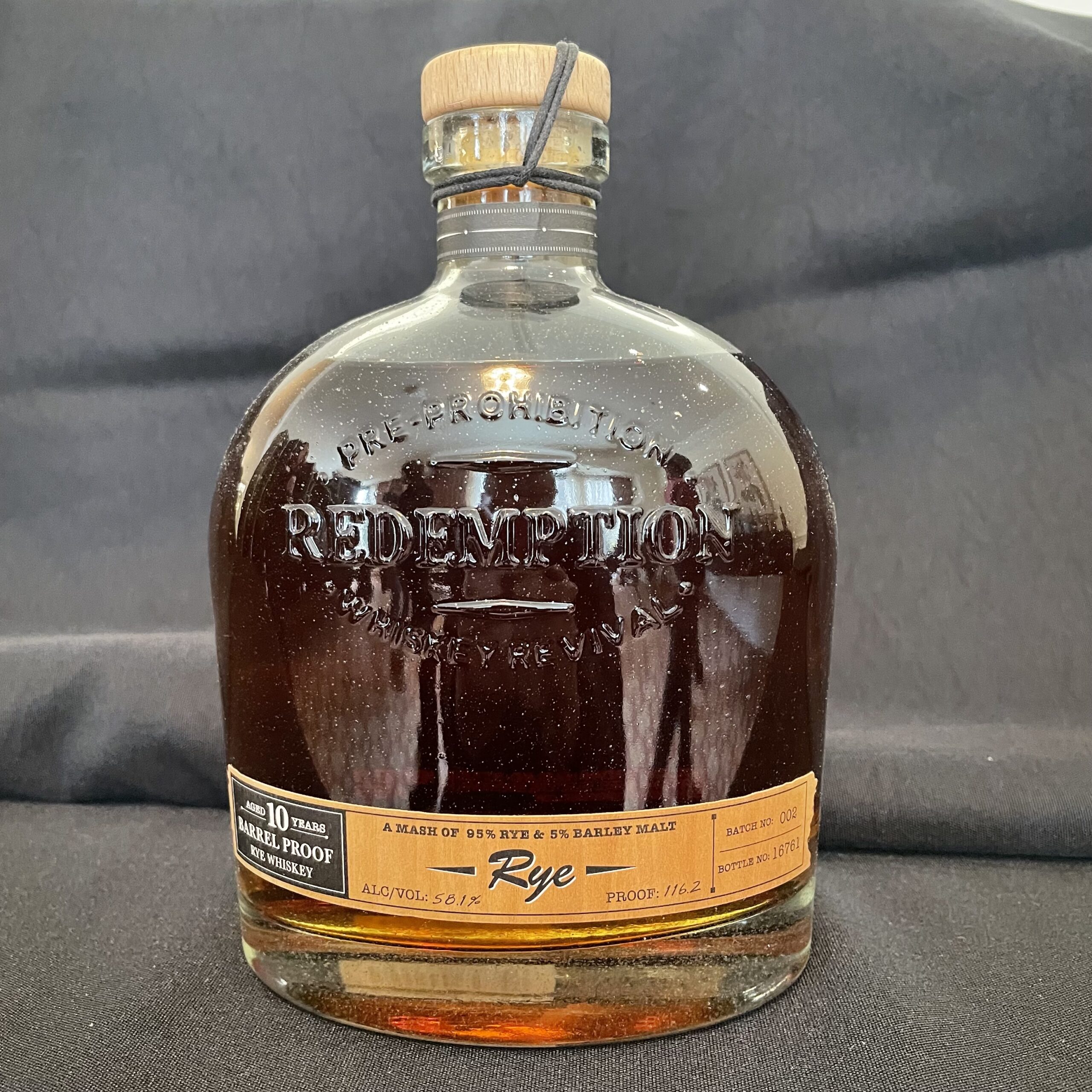 Redemption Rye, Barrel Proof 10 Year ($100)