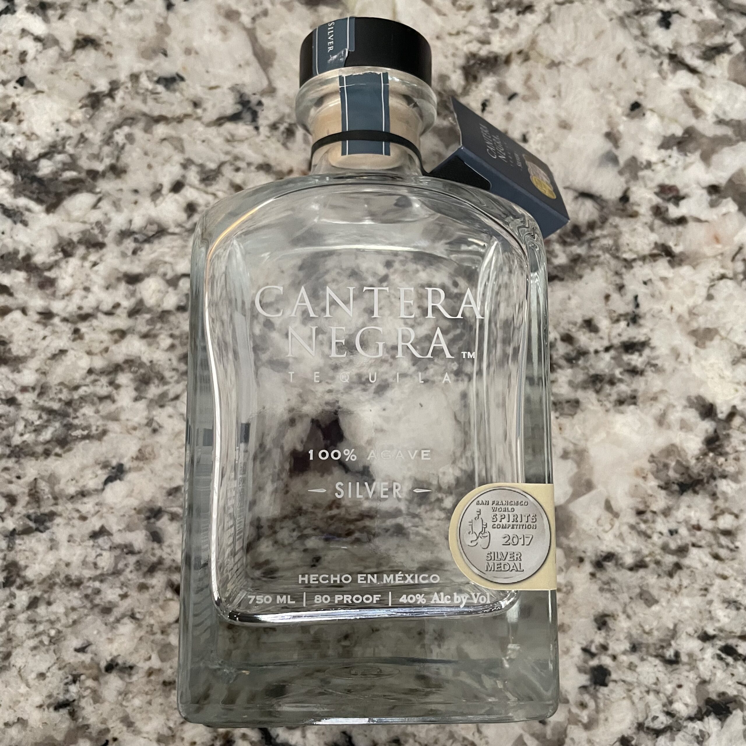 Cantera Negra Tequila Silver ($50)