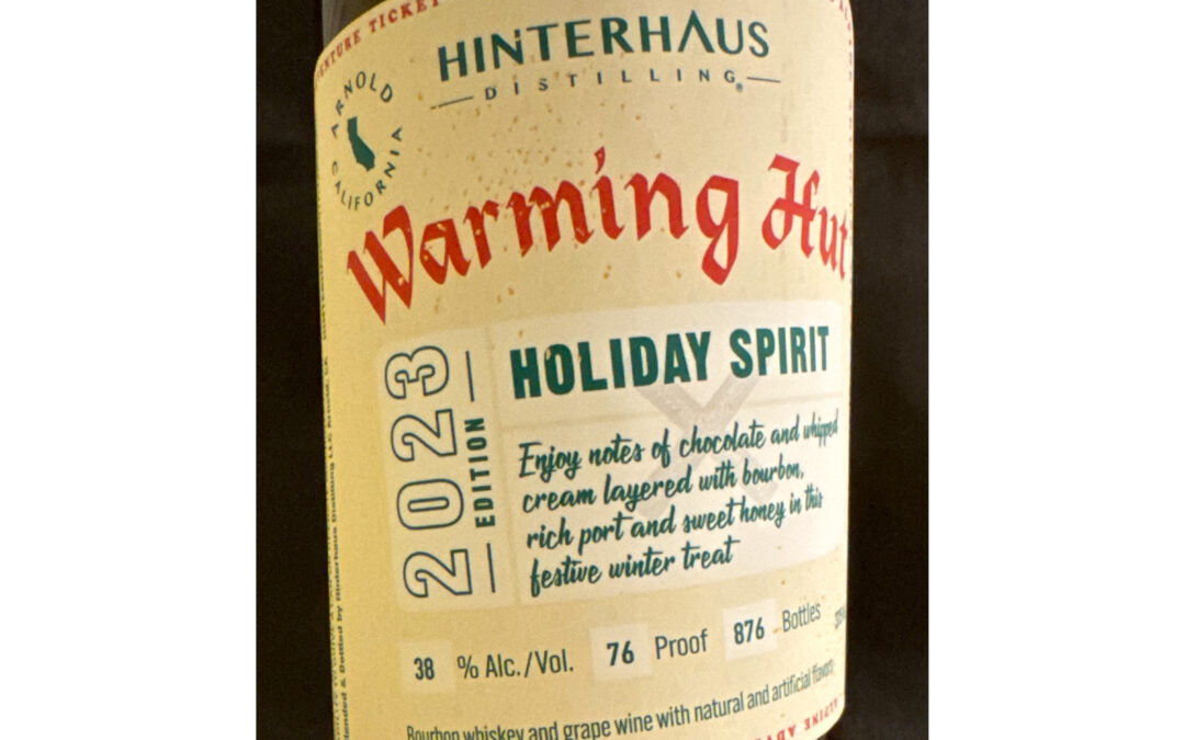 Hinterhaus Warming Hut Winter Cordial ($25)