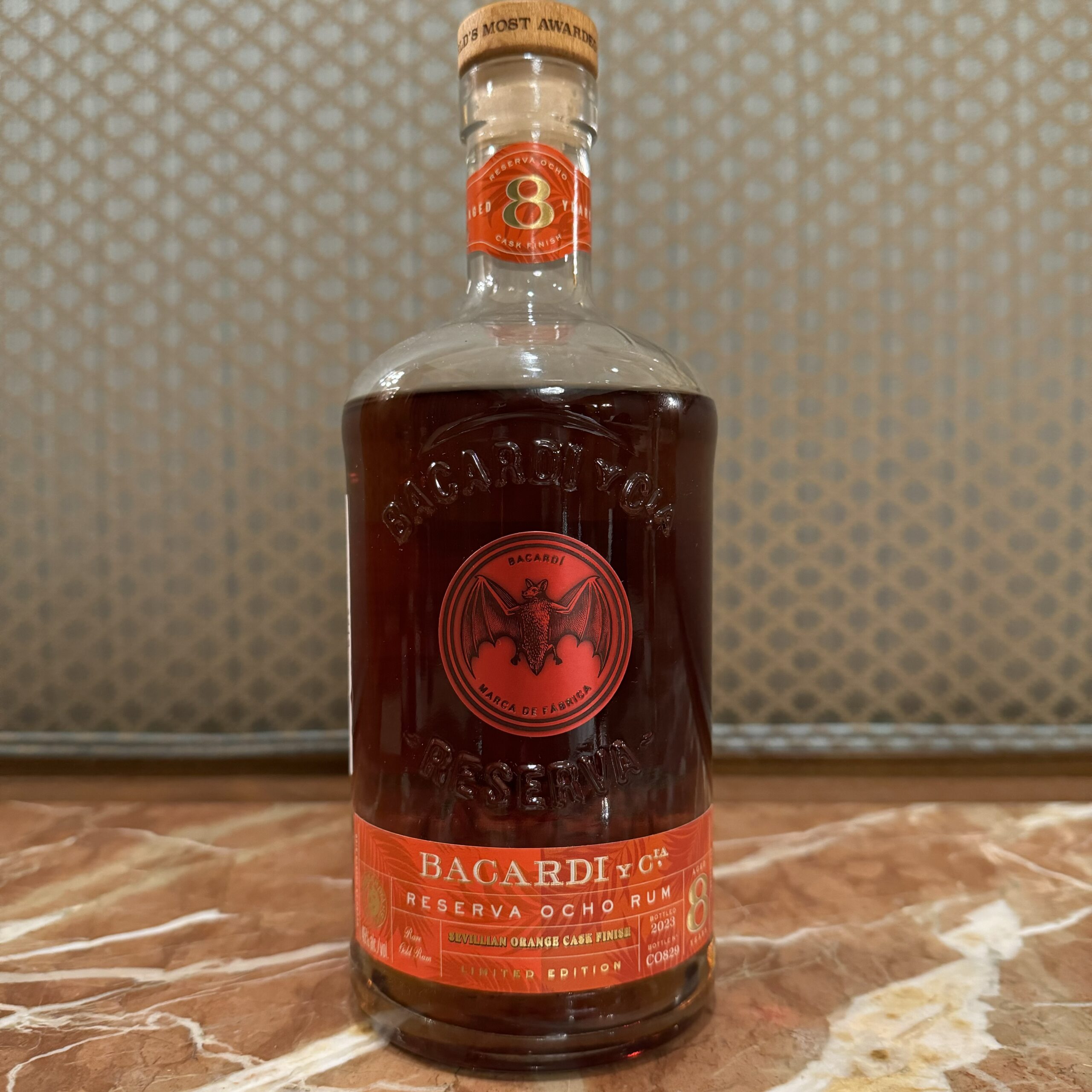 Bacardi Reserva Ocho Rum, Sevillian Orange Cask Finish ($40)