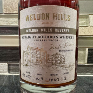 Weldon Mills Reserve Straight Bourbon Whiskey, Barrel Proof, Batch 2 ($65)